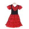 Girl's Dresses Girls Dress Beautiful Spanish Flamenco Dancer Costume Childrens April Sevilla Performances Dance Outfit