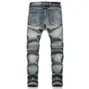 Jeans masculinos 2023 Moda MONS SLIM BIKER MOTORCIONY MOTORCYCIL