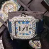 AFNL montre-bracelet pour hommes moissanite Mosang pierre diamant montre personnalisation peut passer le tt de la montre étanche à mouvement mécanique automatique pour hommes C7 A1