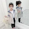 Jackets Girls Herfst Kinderen S Kleding Haped Hooded Outerwear Fashion Breakher Top Kidsjas 2 tot 12 jaar oud Baby Fall Design 230329