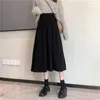 Saias Rimocy Vintage Corduroy Long Women 2023 Primavera High Caist A-line Midi Salia Mulher elegante de cor sólida MUJER