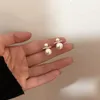 Liten studörhänge för kvinna Golden Crystal Shinning Luxury Girl Jewelry Christmas Gift Wedding Accessories Trendy Ear Rings