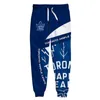 Calça Masculina Toronto Mens Casual Azul Branco Costura Geométrica Impressão Digital Maple Leafs Sweatpants 230328