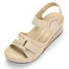 Sandales Femme Chaussures 2023 Peep Toe Open Ladies Comfy Wedge Non-Slip Sandalias Mujer