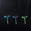 Pendant Necklaces Fashion Trend Flying Dragon Sword Necklace Men's Jewelry Glow In The Dark Halloween