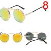 Солнцезащитные очки ретро -стимпанк круглый перевернуть солнцезащитные очки для женщин Мужчина на металлических панк -солнечных очках Malesunglasses
