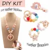 Baby Teethers Toys Lets Make 20pC Woods 16mm virkade pärlor Hantverk DIY för PACIFIER CHAIN ​​RATTLE PEAD KIDS 230329