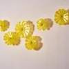 Wandleuchten Moderne kreative Gelbe Kunstblumenteller Dia25 bis 40cm 6 Stück Wandlampen aus Muranoglas für Wohnzimmer