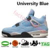 2021 Top University Blue Jumpman 4 4s Erkek Basketbol Ayakkabıları Beyaz Oreo Taupe Haze Sail Bred Fire Kırmızı Neon Siyah Kedi Metalik Mor Eğitmen Tasarımcı Spor Ayakkabı