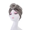 Модная элегантная леопардовая шляпа шляпа зимнее фланелит пончик Новый теплый лунный турбан капот мусульманские женщины хиджаб