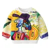 Jackor 2023 Spring Autumn Fashion Design 2 3 4 5 6 8 10 år barns kläder Full Print All Match Sweatshirt For Kids Baby Boy 230329