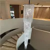 Lampadari Crystal Luxury Staircase Lights Luci decorative Villa High Living Room Lighting