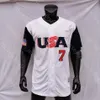 Camisetas de béisbol 2023 Clásico mundial de béisbol WBC EE. UU. Jersey Mike Trout Bobby Witt Jr. Nolan Arenado Nestor Cortés Clayton Kershaw J.T. Reino
