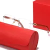 Accesorios de moda Gafas de diseñador para hombre Gafas de sol para mujer Marco dorado Gafas de sol con tornillos Gafas esculpidas en madera Patas de alta calidad