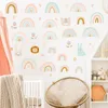 Wall Stickers Cartoon Animals Rainbow Wall Stickers for Baby Room Kids room Girls Bedroom Wall Decor Removable PVC Wall Decals for Home Decor 230329