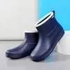 كاحل المطر الحذاء مقاوم للماء الأحذية المطاطية لزوج الصيد Galoshes رجل العمل والسلامة Rainshoes Botas de lluvia hombre