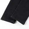 Męskie dżinsy Men Klasyczne czarne dżinsy rozciągnięte dżinsowe dziury rozryte chude spodnie stożkowe stożkowe spodnie wysokiej jakości 230329