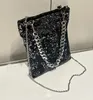 Totes Bags Shoulder Blings Wallet For Silver Chain Brand Designer Evening Party Clutch Strap Fashion Single Messengers Purses 230329