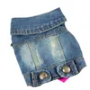 Hundebekleidung Sommer Welpenweste Jeansjacke Kostüm Top Mode Jeans Kleidung für kleine große Hunde - Blau XS-XXL 20E