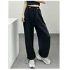 Damenhosen Blaue Jogginghose für Frauen Sommer Baggy Hohe Taille Jogger Hose mit weitem Bein Frühlingssportbekleidung 230329