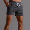 Shorts masculinos listras listrados surfos masculinos roupas de moda elástica cintura shorts masculinos roupas esportivas de roupas esportivas Roupas respiram correndo curto 230329