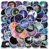 50st Moonlight Stickers Constellation Galaxy Nebula Series Decls Graffiti PVC Cartoon Skateboard Motorcykel cykel Laptop Pad Notebook Sticker