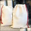 Kerstdecoraties Sublimatie Blanco Santa Sacks Diy Persooniseerde DString Bag Gift Bags Pocket Transfer Druppel