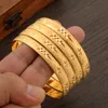 Bangle 24k 65 mm Dubai Wedding Barmers For Women Ethiopische sieraden Gold kleur armbanden Verjaardagsgeschenken BangleBangle Banglebangle Banglebangle