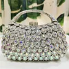 Evening Bags Wholesale Crystals 10 Colors Red Clutch Purse Messenger es Women Bridal Bag Wedding Party Handbags 230329