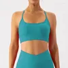 Yoga Outfit Scoop Neck Halter Sports Bra Ribbed Adjustable 4 Ways Stretchy Fitness Crop Top Women Athletic Running