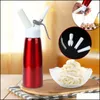 Cake Tools 500Ml Metal N2O Dispenser Cream Whipper Coffee Dessert Sauces Ice Butter Whip Aluminium Stainless Whipped Fresh Foam Make Dhcu6