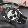 Omeg Montres-bracelets pour hommes 2023 Nouvelles montres pour hommes Tous les cadrans Montre à quartz de haute qualité Top Marque de luxe Chronographe Horloge Hommes Accessoires de mode Ceinture en caoutchouc a