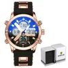 Relojes de pulsera 2023 STRYVE Multifunción LED Reloj deportivo digital Hombres Analógico 50M Cronógrafo impermeable Relogio con caja de regalo