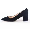 Dress Shoes Plus Size Women 5cm Thick High Heels Elegant Wedges Office Pumps Pointed Toe Girl Wedding 0689-1VE