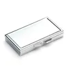 Wholesale 50PCS Blank Rectangle Pill Boxes Metal Pills Container 7 Grids Mini Portable Travel Case dh1074