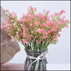 Couronnes de fleurs décoratives Gypsophila 90 têtes 52 cm bébés souffle plastique artificiel bricolage bouquets floraux arrangement pour Ho Dhqpk