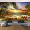 Tapety niestandardowe mural tapeta 3d Island Beach Malownicę Malarstwo ściany salon sypialnia wodoodporne płótno dekoracje domowe papel de parede