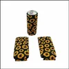 Inne narzędzia kuchenne 17x8,5 cm CAN LOUGER Slim Insatory Neopren Beverage Beerage Piwo Zamożna butelka coli Koozies Cactus Leopard Sleeve D dhheri