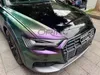 Premium PET Diamond Gloss Caméléon Vert Violet Vinyle Wrap Film Auto-Adhésif Autocollant Decal Extensible Air Release Automotive Car Wrapping Roll