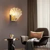 Wandleuchte Moderne Muschelförmiges Licht Luxus Glas Kristall Lampen El Nachttisch Schlafzimmer Wohnzimmer Leuchte