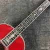 Lvybest Top in cedro massiccio o abete rosso Ooo45s Style 39" Chitarra acustica classica con EQ intarsiato in conchiglia di abalone