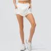 Yoga Outfits NWT Women's 2in1 Lightweight Pleated Tennis Ski Running Tennis Shorts 2 Snabbtorkande skidlätt andningsbara shorts 230329