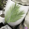 Decoratieve bloemen kunstmatige groene losse staartblad tropische palmbladeren tak zacht plastic planten bruiloft woning tuindecoratie