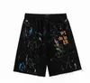 Herren Shorts American Modemarke Depts handbemalte Splash-Drucken reines Baumwoll Terry Nebel High Street 5-Punkte-Freizeithosen