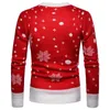 Men's T Shirts 2023 Autumn Winter Casual Christmas Cute Elk Pullover Round Neck tröja Wild Loose Plus Size Män topp