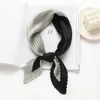 Scarves Brand Crinkle Scarf Women Silk Satin Square Neck Tie Hand Wirst Female Headscarves Bandana Shawl Leopard Hair Foulard 230328