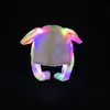 LED WINTER PLUSH HAT TOY AIRBAGカラフルな光の輝く頭暖かいキャップを動かすウサギの耳のパーティーおもちゃ大人のための子供