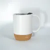 15oz Mat Seramik Kahve Kupa ile Cork Alt ile Logo Seramik Süt Kupası Çay Bardağı İçme Tumbler Ups