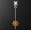 Wall Lamps Glass Gold Lamp Modern Sconce Light Fixtures Led Mirror Lights Bathroom Home Lighting Beds Living Room Decoration