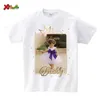 Rompers Girl Family Birthday Shirt Princess Crown P O Custom Nome Tee Picture Tshirt Outfit Regalo per festività 230329